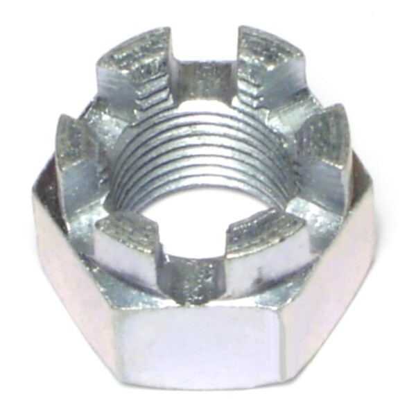 Midwest Fastener 5/8"-18 Zinc Plated Steel Fine Thread Castle Hex Nuts 5PK 68542 - main
